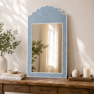 Handmade Bone Inlay Mirror – Decorative Wall Mirror for Home Decor